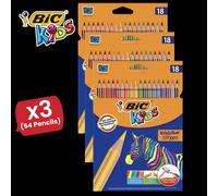 Bic Kids Evolution Stripes Colouring Pencils Assorted - 3 Packs Bic Multicolor