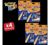 Bic Kids Evolution Stripes Colouring Pencils Assorted - 4 Packs Bic Multicolor