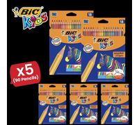 Bic Kids Evolution Stripes Colouring Pencils Assorted - 5 Packs Bic Multicolor
