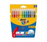 Bic Kids Kid Couleur Felt Medium Blocked Tip Colouring Pens - Pack of 12 Bic Multicolor