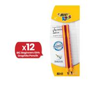 Bic Kids Jumbo Triangular Learner Pencils - Box of 12 - Pink Barrels Bic Multicolor