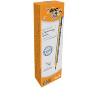BIC Kids Jumbo Triangular Learner Pencils with Blue Barrels, Extra Large HB Graphite Pencils, Pack of 12