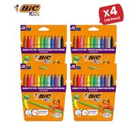 Bic Kids Kid Couleur Felt Medium Blocked Tip Colouring Pens - 4 Packs Bic Multicolor