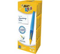 BIC Kids Learner Triangular Ballpoint Pens Twist System Blue Body 12 Box