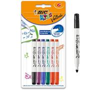 BIC Kids Mini Velleda, Whiteboard Markers Fine Bullet Dry Wipe Markers, Ideal fo