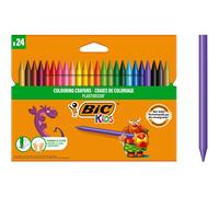 Bic Kids Plastidecor Crayons Assorted Colours - Wallet of 24 Bic Multicolor