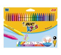 Bic Kids Plastidecor Long-lasting Sharpenable Vivid Hard Crayons (Assorted Colou
