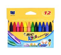Bic Kids Plastidecor Sharpenable Vivid Crayons Crayons Pack of 12 Ages 3+ and Up