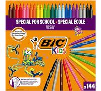 BIC Kids Visa Felt Pens - Assorted Colours, Classpack of 144