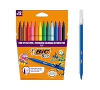 BIC Kids Visa Felt Pens - Assorted Colours, Wallet of 12