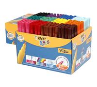 BIC Kids Visa Felt Tip Pens, Fine Tip, Very Vivid Colouring Pens, Washable Markers, Back to School Supplies, 288 Pack
