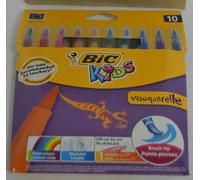 BIC Kids Visa Watercolours 6 Pack Brush Painters 10 Colours