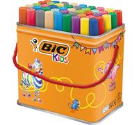 BIC Kids Visacolor XL Colouring Felt Tip Pens - Bucket of 48 - Assorted Colors