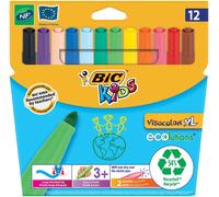 BIC Kids Visacolor XL ECOlutions Colouring Pens,black,12 Pack