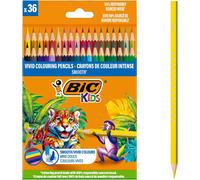 BIC Kids Wood Colouring Pencils Assorted Vivid Colours Pack of 36