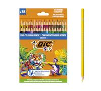 BIC Kids Wood Colouring Pencils Assorted Vivid Colours Pack of 36