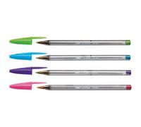 BIC Cristal Fun Cristal Fun Ballpoint Pen Assorted 0.6 mm Broad Ballpoint Pack of 20