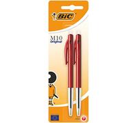 Bic M10 Clic, Blister Pack of 2 Pens red