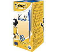 BIC M10 Clic Retractable Ballpoint Pens, Blue ink Multipack, Office, School Use, Pack of 50
