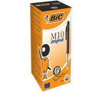 BIC M10 Clic Retractable Medium 10mm Black Pack of 50