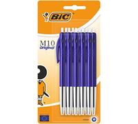 BIC M10 Medium Ballpoint Pens - 1 Pack of 10 - Blue