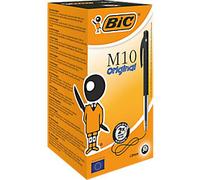 BIC M10 Original M10 Original Retractable Ballpoint Pen Black 0.4 mm Medium Ballpoint Non Refillable Pack of 50