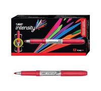 BIC Mark-It Permanent Marker, Fine Point, Red, 12 Markers