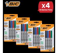 Bic Marking 1445 Pocket Permanent Markers Assorted - 4 Packs Bic Multicolor