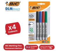 Bic Marking 1445 Pocket Permanent Markers Assorted - Pack Of 4