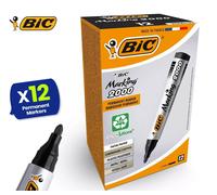 BIC Marking 2000 ECOlutions Black Permanent Bullet Tip Markers Pack of 12