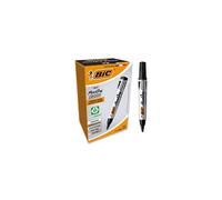 BIC Marking 2000 ECOlutions, Multi-Surface Black Permanent Markers, Ideal for School, Bullet Tip and Quick Drying Ink, Pack of 12