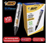 Bic Marking 2000 ECOlutions Permanent Bullet Tip Markers Blue - Box of 12 Bic Multicolor