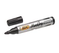 BIC 2000 Permanent Marker Bullet Tip Black Pack of 12