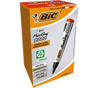 BIC Marking 2000 Permanent Marker Medium Bullet 1 - 1.7 mm Red Non Refillable Pack of 12