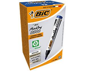 BIC Marking 2000 Permanent Marker Medium Bullet 2 - 1.7 mm Blue Non Refillable Pack of 12