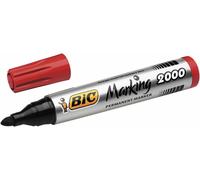 BIC Marking 2000 ECOlutions Permanent Bullet Tip Markers Red - Box of 12