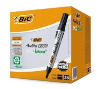 BIC Marking 2300 ECOlutions Black Permanent Marker Pens - Pack of 36