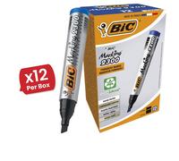 Bic Marking 2300 ECOlutions Permanent Chisel Tip Markers Blue - Box of 12 Bic Multicolor