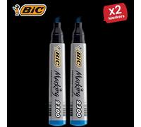 Bic Marking 2300 ECOlutions Permanent Chisel Tip Markers Blue - Single Pen2 Packs Bic Blue