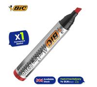 Bic Marking 2300 Ecolutions Permanent Chisel Tip Markers Red - Single Pen