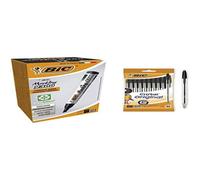 Bic Marking 2300 Ecolutions Permanent Markers, Black Cristal Original Ballpoint Pens,