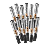 BIC Marking 2300 Permanent Marker - Black Durable Plastic Body Marker Pen, Long Lasting Bold Ink Chisel Tip Markers for Office, School & Warehouse Labelling | Pack of 12