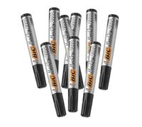 BIC Marking 2300 Permanent Marker - Black Durable Plastic Body Marker Pen, Long Lasting Bold Ink Chisel Tip Markers for Office, School & Warehouse Labelling | Pack of 9
