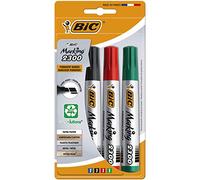 BIC Marking 2300 Permanent Markers Chisel Tip Assorted Colours 4 Pack