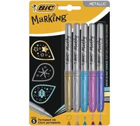 Bic Marking Color Metal Drawing Metallic Colours Pack of 5-Multi color
