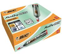 BIC Marking Onyx 1482 Bullet Tip Permanent Marker (Box of 12) - Red