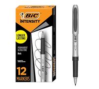 BIC Marking Permanent Marker, Ultra-Fine Point, Black, 12-Count