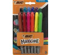 BIC Marking Permanent Markers Assorted Intense & Pastel Colours Pack of 12