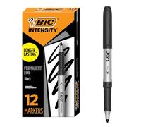 BIC Marking Permanent Markers Ultra Fine Tip Black 1 Box (12 Piece)