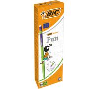 BIC Matic Fun 0.7mm Mechanical Pencils - Assorted Colours, Box of 12,Yellow,Blue,Green,White